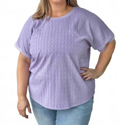 Grace + Emma Gemma Short Sleeve Top In Purple