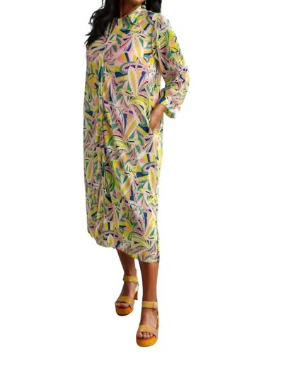 Grace + Emma Harmony Button Down Midi Dress In Pink