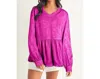 Grace + Emma Sparkling V Neck Blouse In Love Metallic In Multi