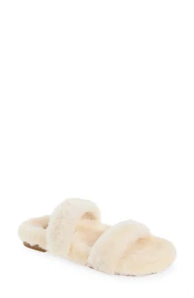 Grace Footwear Catania Faux Fur Slide Sandal (women) In White