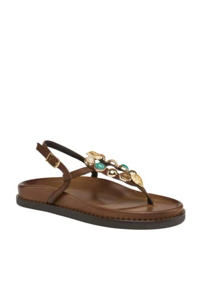 Grace Footwear Kali Stone T Strap Sandal In Multi