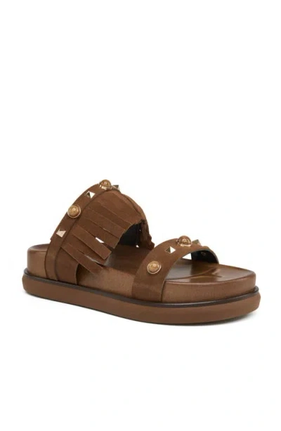 Grace Footwear Palm Fringe Sandal In Brown