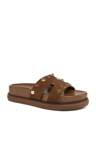 Grace Footwear Pismo Stone Slide Sandal In Brown