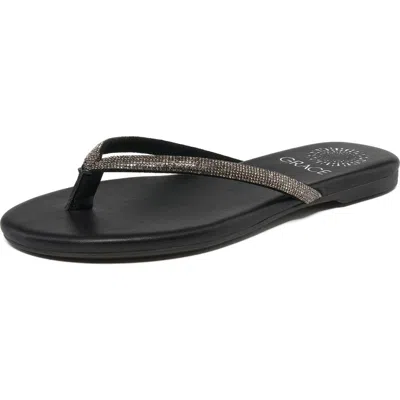 Grace Footwear Sunset Flip-flop Sandal In Black