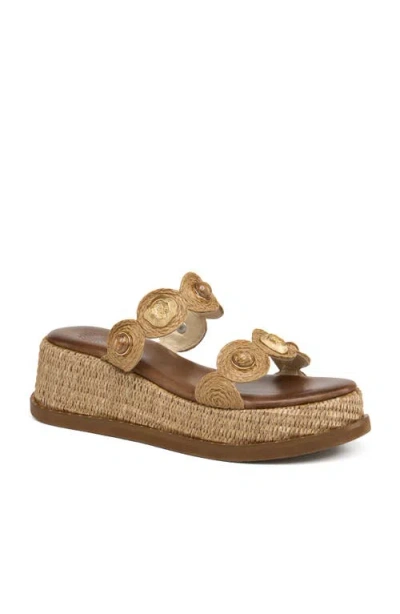 Grace Footwear Venice Raffia Platform Sandal In Multi