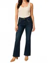 Grace In La Mid-rise Button Bootcut Jean In Blue In Blue