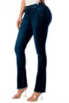 Grace In La Mid-rise Center Seam Denim Jean In Dark Wash In Blue