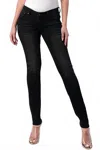 Grace In La Mid-rise Denim Skinny Jean In Black In Black