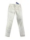 Grace In La Women's Easy Fit Denim Jean In White In White