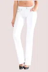 Grace In La Women's Straight Leg Jean In White In White