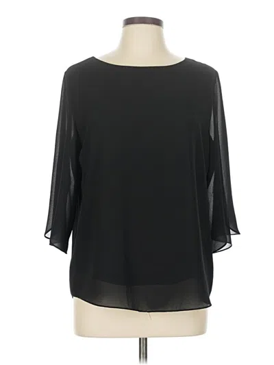 Pre-owned Grace Karin 3/4 Sleeve Blouse In Black