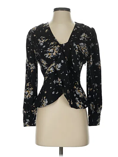 Pre-owned Grace Karin 3/4 Sleeve Blouse In Black
