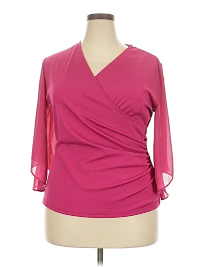 Pre-owned Grace Karin 3/4 Sleeve Top Pink One Shoulder Neckline Tops