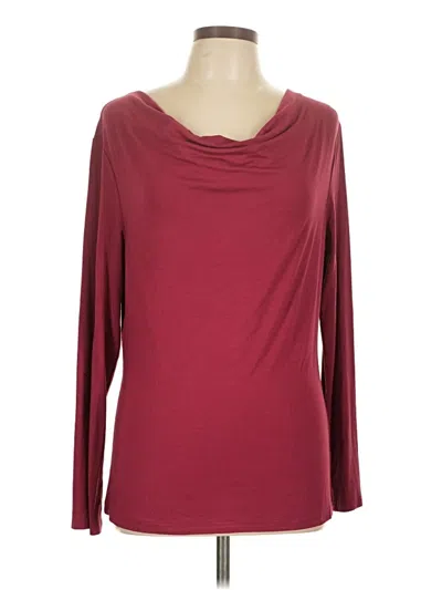 Pre-owned Grace Karin 3/4 Sleeve T-shirt In Burgundy