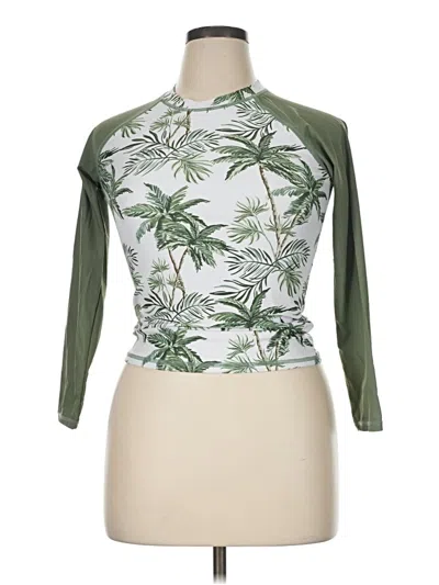 Pre-owned Grace Karin 3/4 Sleeve T-shirt In Green