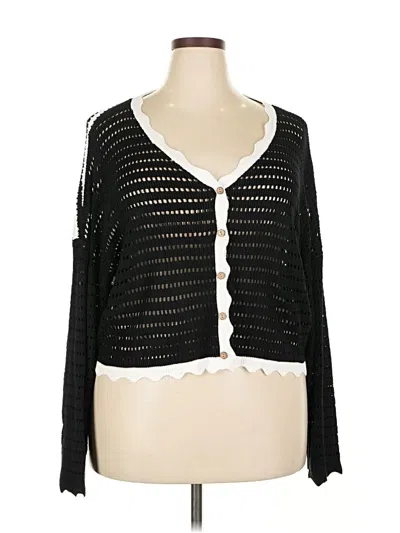 Pre-owned Grace Karin Cardigan Sweater In Black