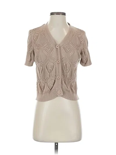 Pre-owned Grace Karin Cardigan Sweater In Brown