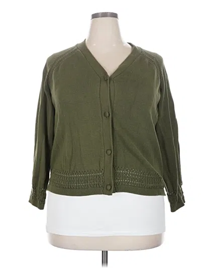 Pre-owned Grace Karin Cardigan Sweater In Green