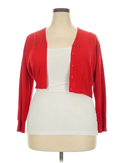 Pre-owned Grace Karin Cardigan Sweater In Red