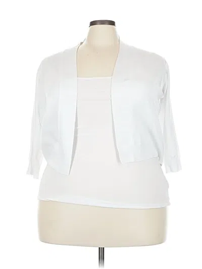 Pre-owned Grace Karin Cardigan Sweater In White