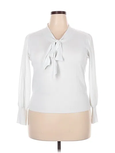 Pre-owned Grace Karin Cardigan Sweater In White