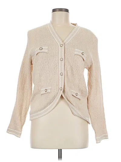 Pre-owned Grace Karin Cardigan Sweater In White