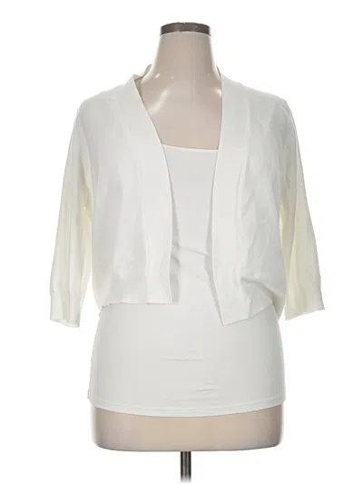 Pre-owned Grace Karin Cardigan Sweater In White