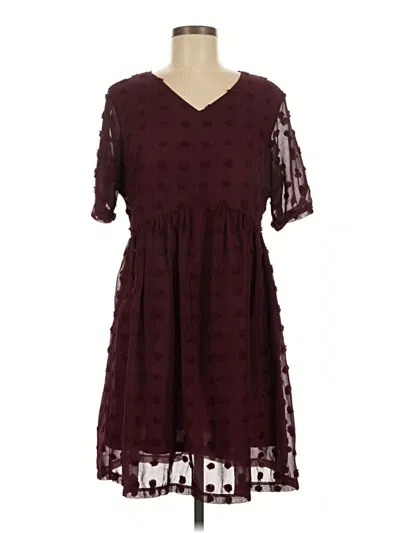 Pre-owned Grace Karin Casual Dress In Burgundy