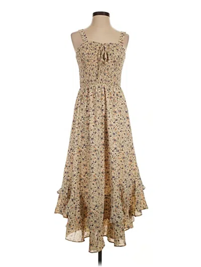 Pre-owned Grace Karin Casual Dress In Tan