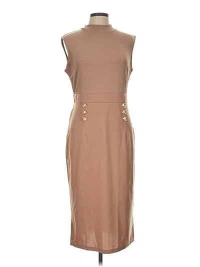 Pre-owned Grace Karin Casual Dress In Tan