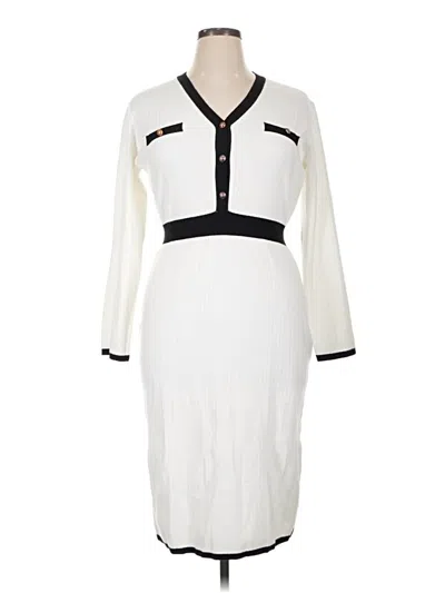 Pre-owned Grace Karin Casual Dress In White