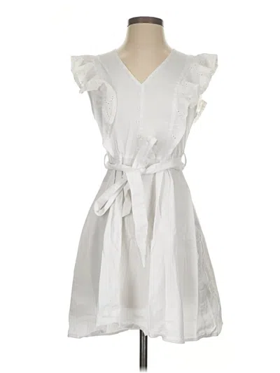 Pre-owned Grace Karin Casual Dress In White