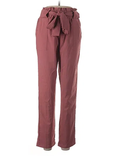 Pre-owned Grace Karin Casual Pants In Burgundy