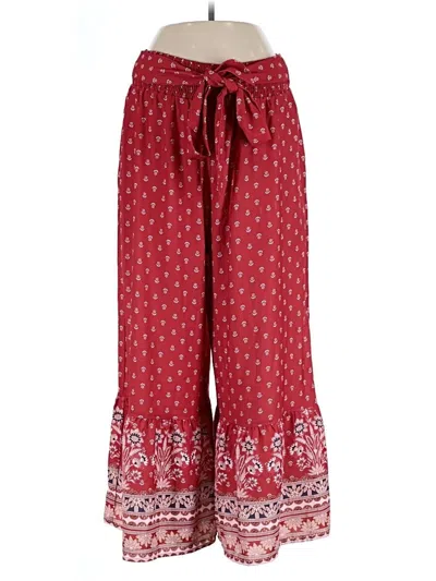 Pre-owned Grace Karin Casual Pants In Red