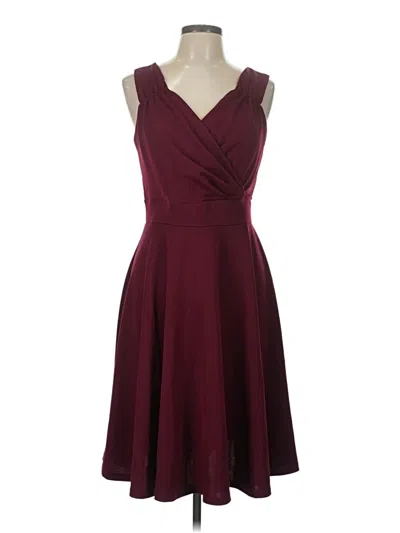 Pre-owned Grace Karin Cocktail Dress In Burgundy