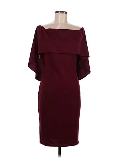 Pre-owned Grace Karin Cocktail Dress In Burgundy