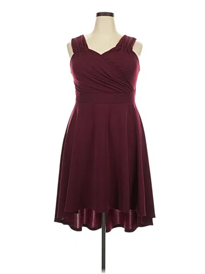 Pre-owned Grace Karin Cocktail Dress In Burgundy