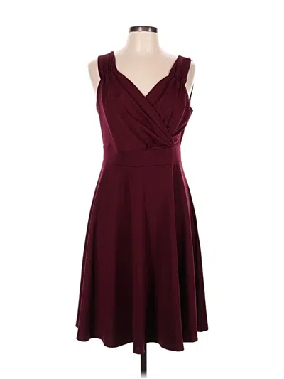 Pre-owned Grace Karin Cocktail Dress In Burgundy