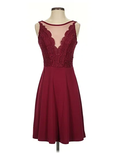 Pre-owned Grace Karin Cocktail Dress In Burgundy