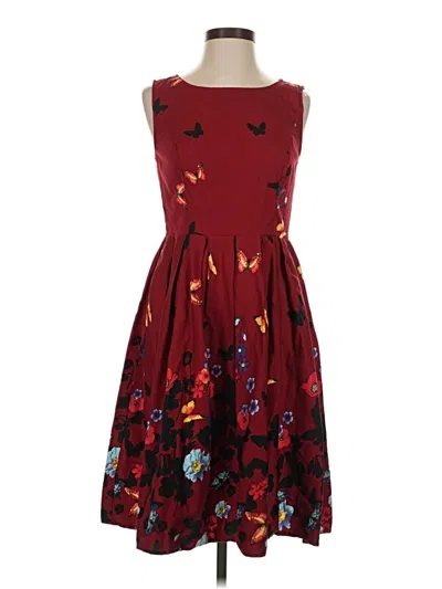 Pre-owned Grace Karin Cocktail Dress In Burgundy