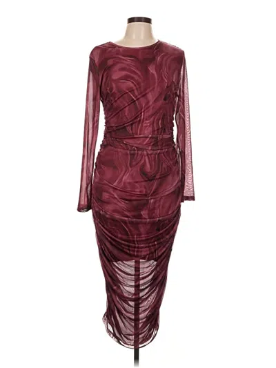 Pre-owned Grace Karin Cocktail Dress In Burgundy