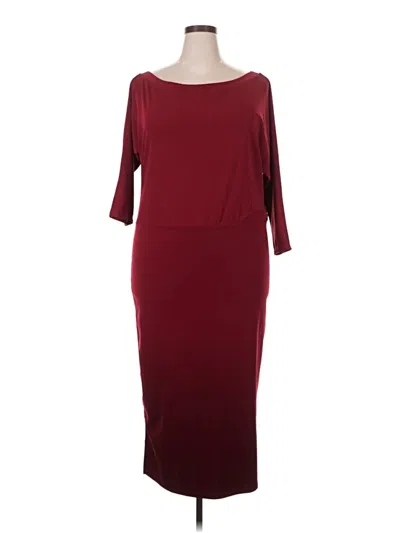 Pre-owned Grace Karin Cocktail Dress In Burgundy