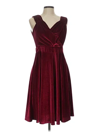 Pre-owned Grace Karin Cocktail Dress In Burgundy
