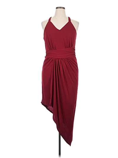 Pre-owned Grace Karin Cocktail Dress In Burgundy
