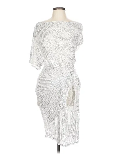 Pre-owned Grace Karin Cocktail Dress In Silver