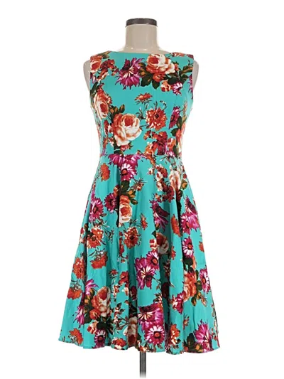 Pre-owned Grace Karin Cocktail Dress In Teal