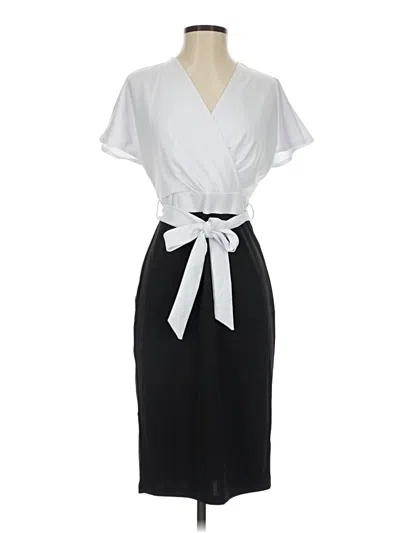 Pre-owned Grace Karin Cocktail Dress In White
