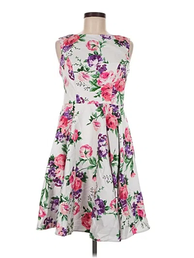 Pre-owned Grace Karin Cocktail Dress In White