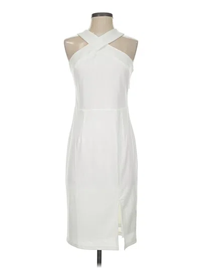 Pre-owned Grace Karin Cocktail Dress In White
