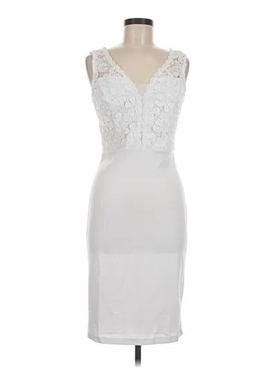 Pre-owned Grace Karin Cocktail Dress In White